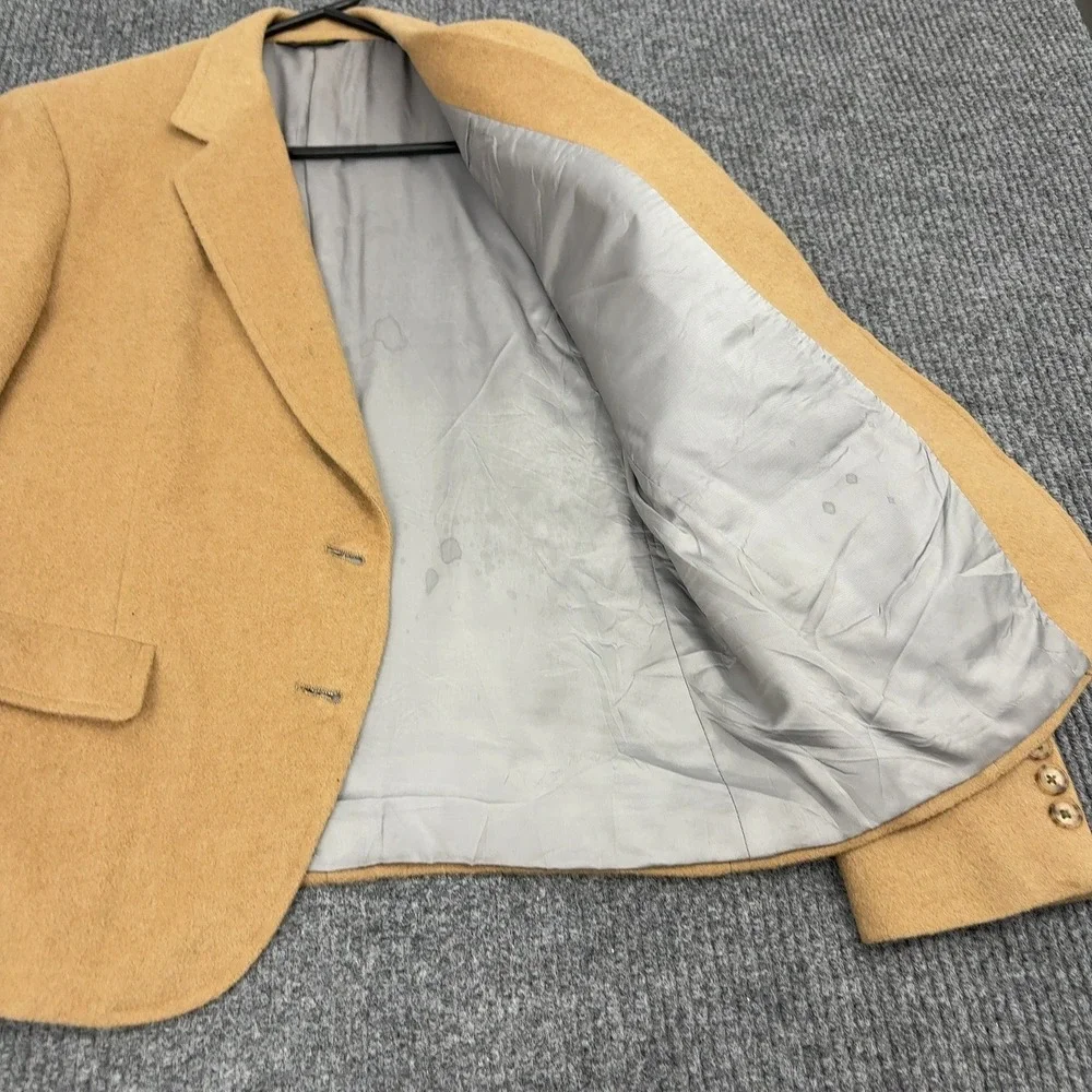 Vintage Corbin Ltd Blazer Mens 38 Tan Wool Two Button Made in USA Classic